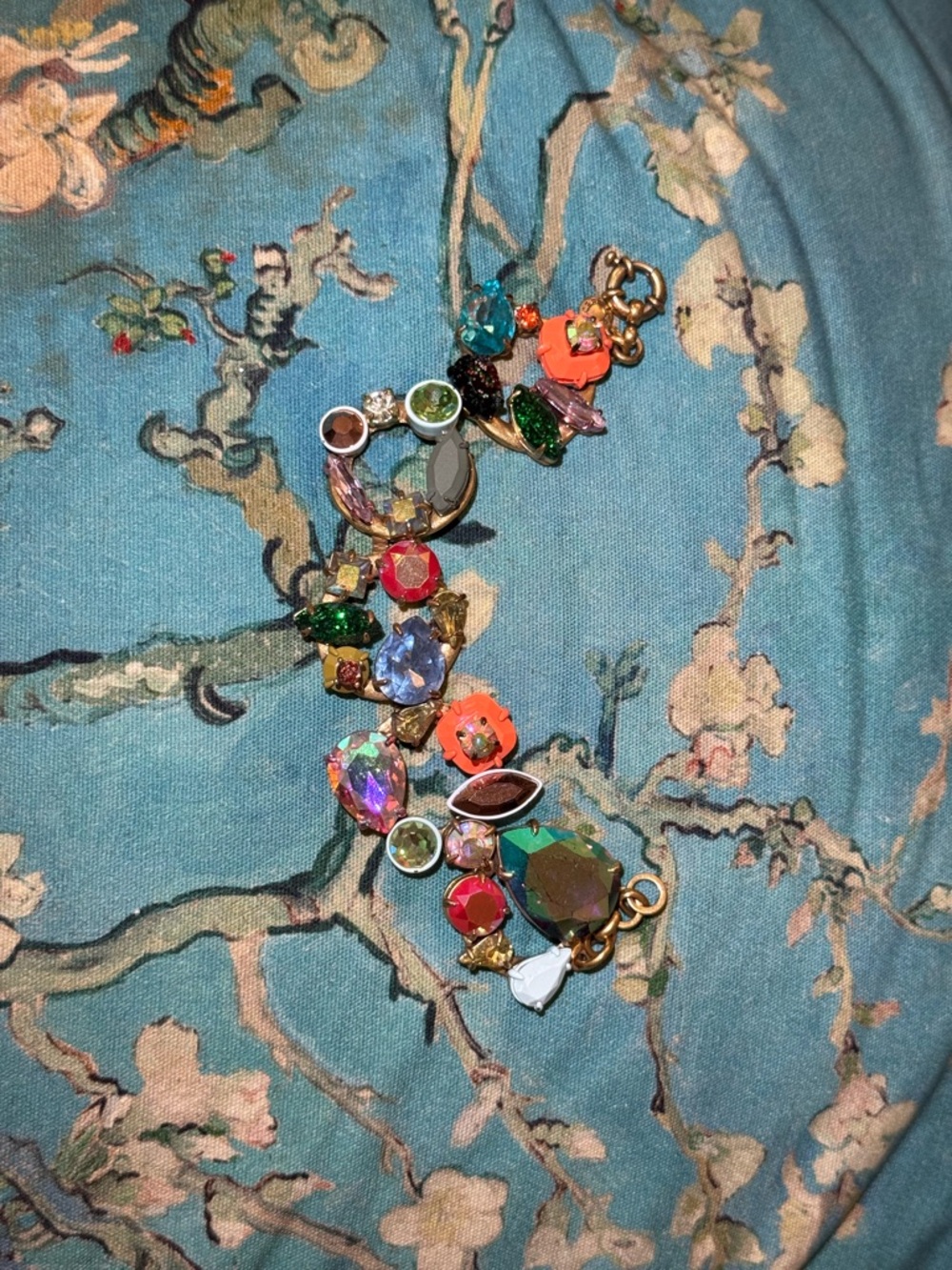 J.Crew multicolor gemstone botanical cluster bracelet - Picture 2 of 3